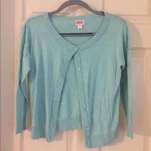 Teal cardigan